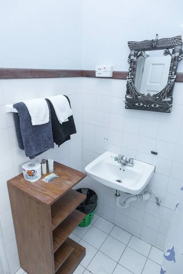 Bathroom with sink and towels