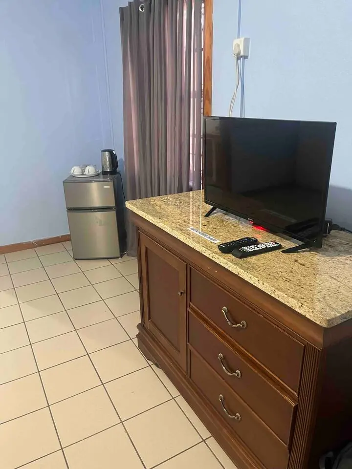 Dresser with flat-screen TV