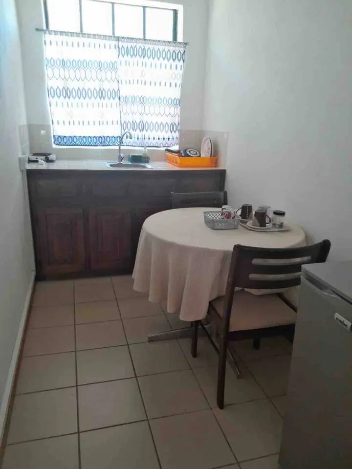 Kitchenette with round dining table
